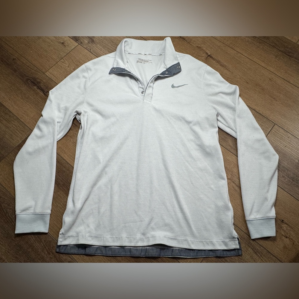 Nike Men's White Long Sleeve Pullover
